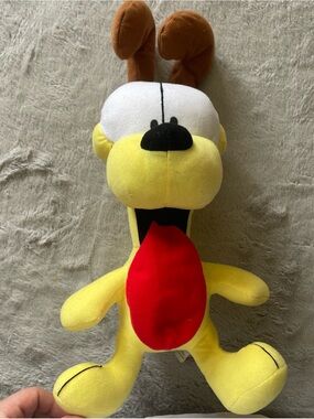 Plush Dog Stuffed Animal with Red Tongue - Soft Kid-Friendly Toy Odie Garfield